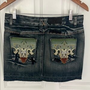 Western Denim mini skirt sz 2